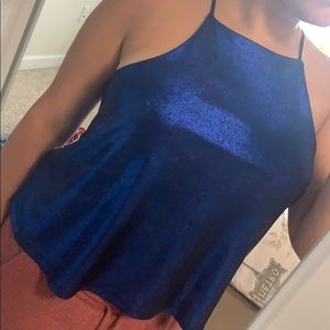 Spaghetti strapped loose blouse